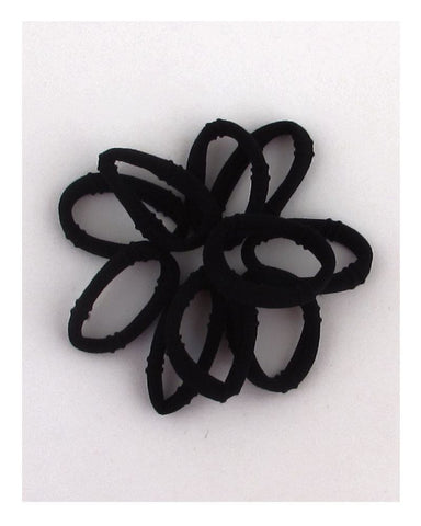 10 pc. Black elastic ponytail holder