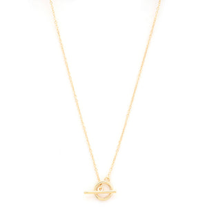 Sodajo Gold Dipped Brass Toggle Clasp Necklace
